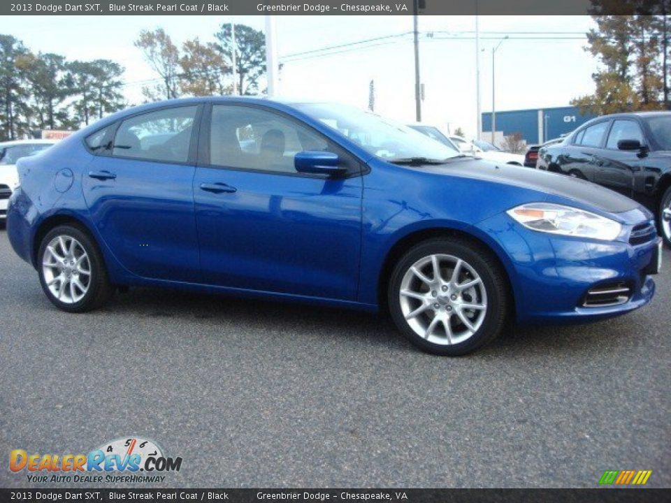 2013 Dodge Dart SXT Blue Streak Pearl Coat / Black Photo #6
