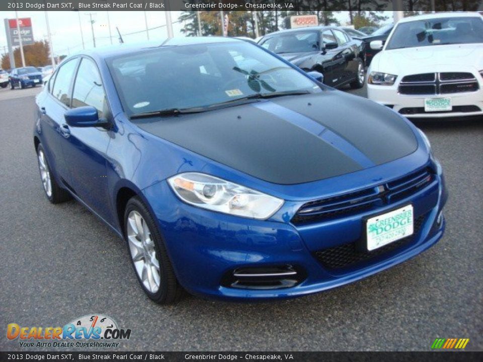 2013 Dodge Dart SXT Blue Streak Pearl Coat / Black Photo #7