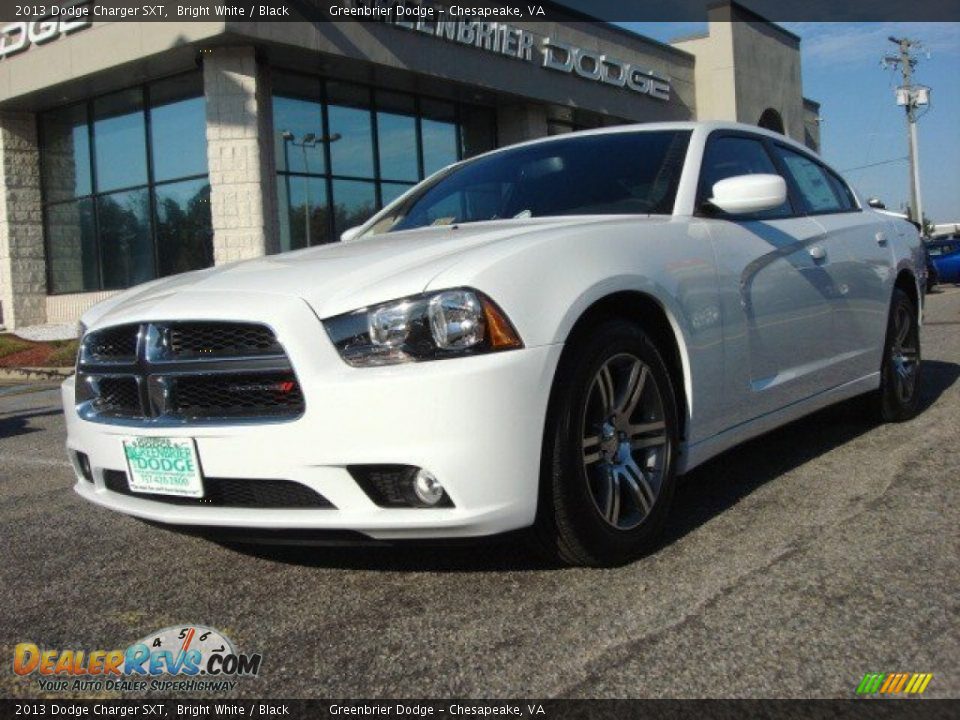 2013 Dodge Charger SXT Bright White / Black Photo #1