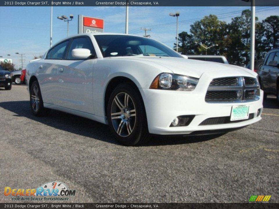 2013 Dodge Charger SXT Bright White / Black Photo #4