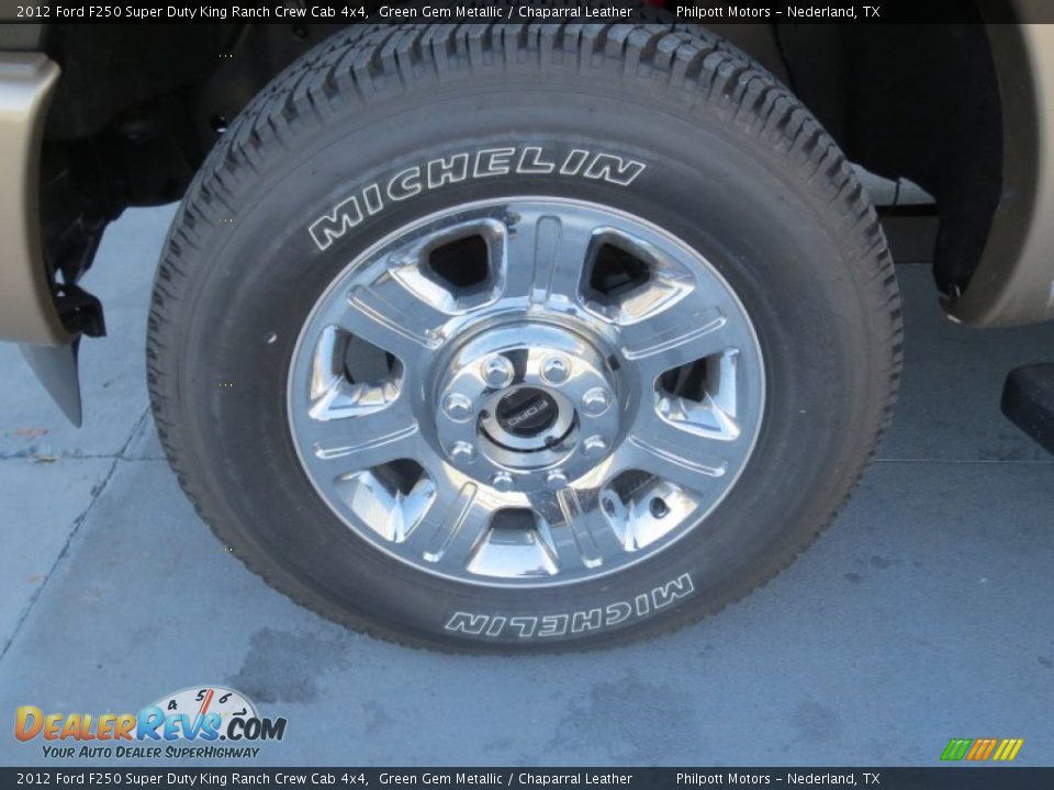 2012 Ford F250 Super Duty King Ranch Crew Cab 4x4 Green Gem Metallic / Chaparral Leather Photo #10