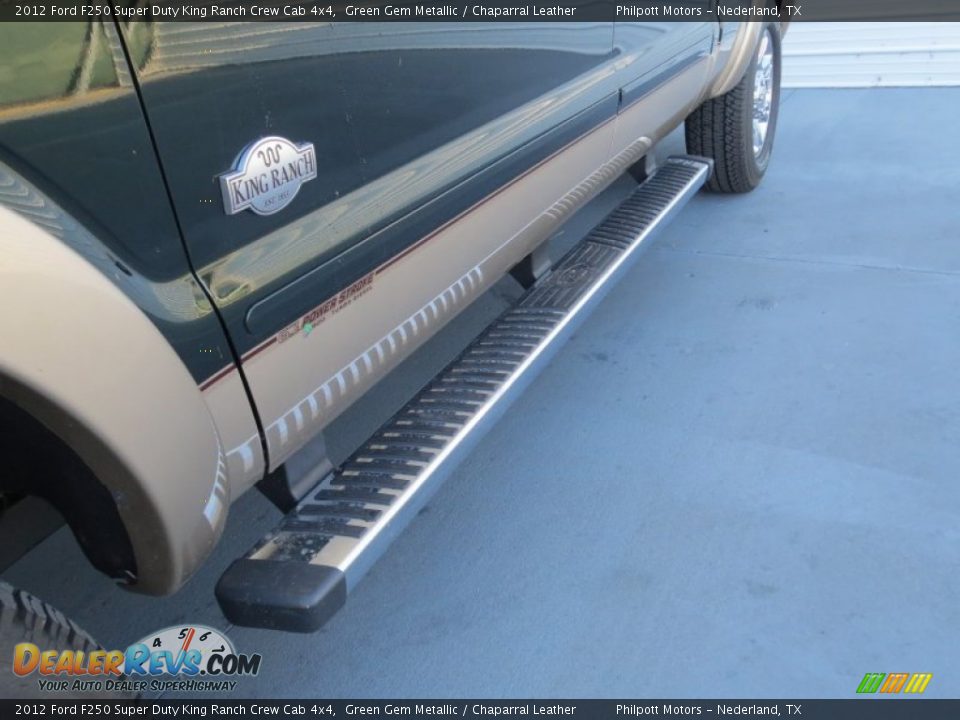 2012 Ford F250 Super Duty King Ranch Crew Cab 4x4 Green Gem Metallic / Chaparral Leather Photo #11