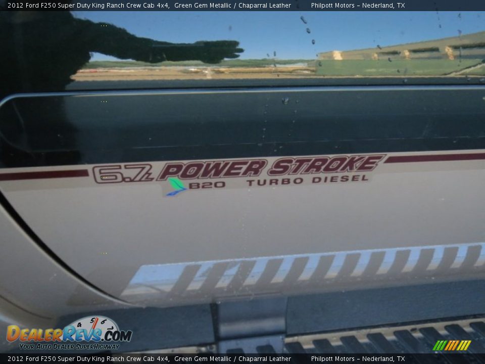 2012 Ford F250 Super Duty King Ranch Crew Cab 4x4 Green Gem Metallic / Chaparral Leather Photo #14