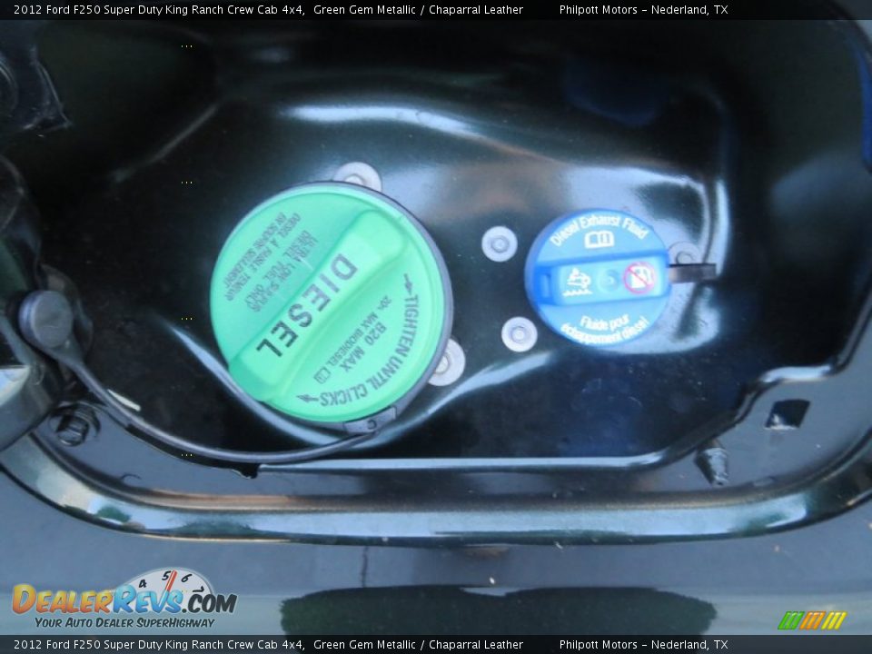 2012 Ford F250 Super Duty King Ranch Crew Cab 4x4 Green Gem Metallic / Chaparral Leather Photo #17