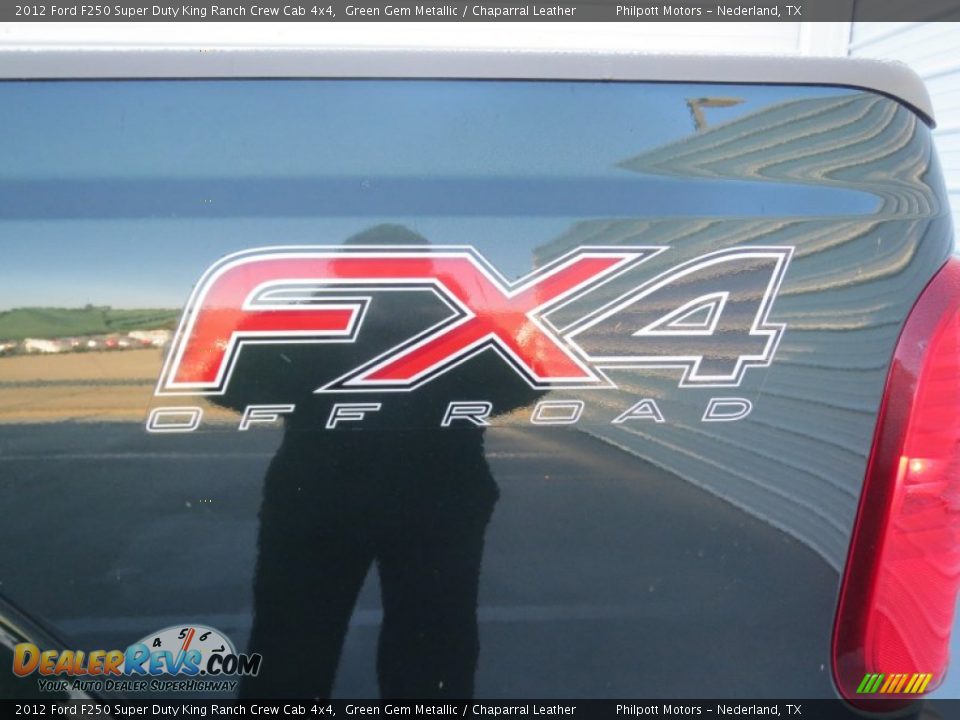 2012 Ford F250 Super Duty King Ranch Crew Cab 4x4 Green Gem Metallic / Chaparral Leather Photo #18
