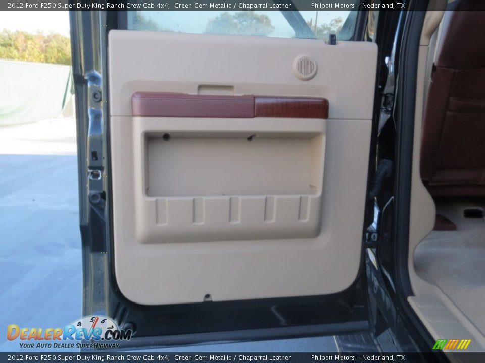 2012 Ford F250 Super Duty King Ranch Crew Cab 4x4 Green Gem Metallic / Chaparral Leather Photo #21