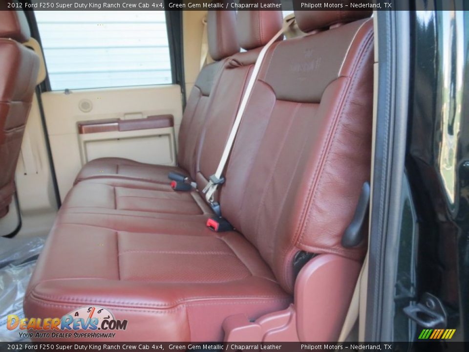 2012 Ford F250 Super Duty King Ranch Crew Cab 4x4 Green Gem Metallic / Chaparral Leather Photo #22