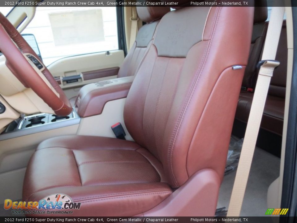 2012 Ford F250 Super Duty King Ranch Crew Cab 4x4 Green Gem Metallic / Chaparral Leather Photo #25