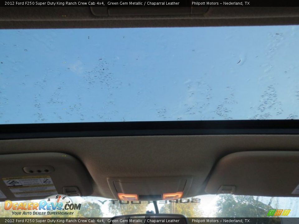 2012 Ford F250 Super Duty King Ranch Crew Cab 4x4 Green Gem Metallic / Chaparral Leather Photo #27