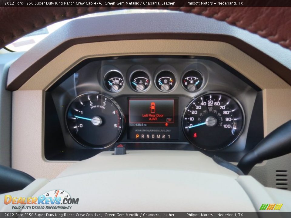 2012 Ford F250 Super Duty King Ranch Crew Cab 4x4 Green Gem Metallic / Chaparral Leather Photo #36