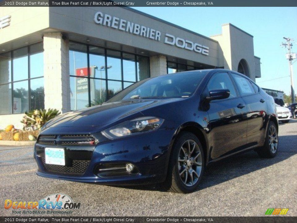 2013 Dodge Dart Rallye True Blue Pearl Coat / Black/Light Diesel Gray Photo #1