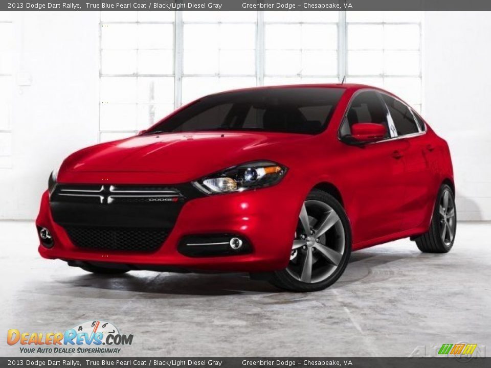 2013 Dodge Dart Rallye True Blue Pearl Coat / Black/Light Diesel Gray Photo #2