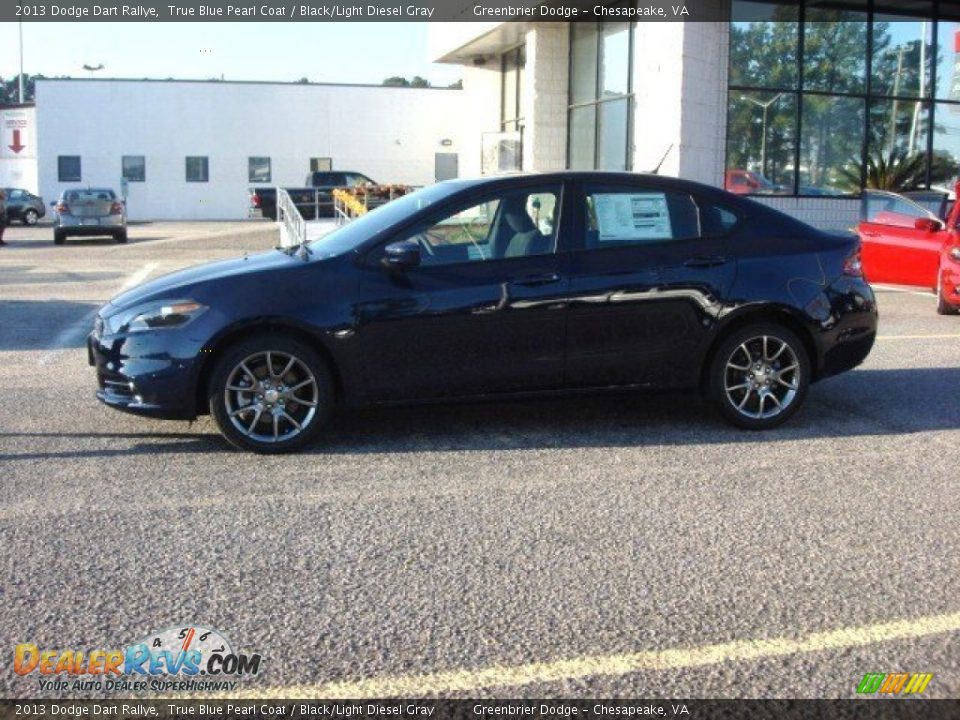 2013 Dodge Dart Rallye True Blue Pearl Coat / Black/Light Diesel Gray Photo #3