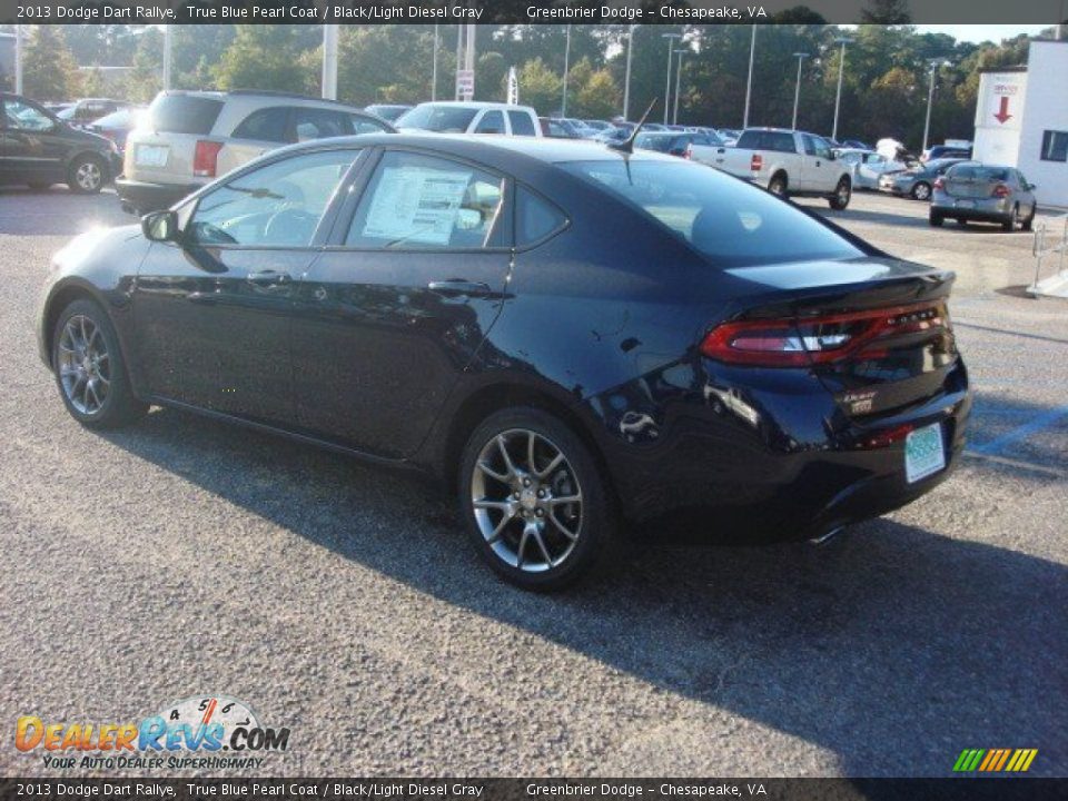 2013 Dodge Dart Rallye True Blue Pearl Coat / Black/Light Diesel Gray Photo #4
