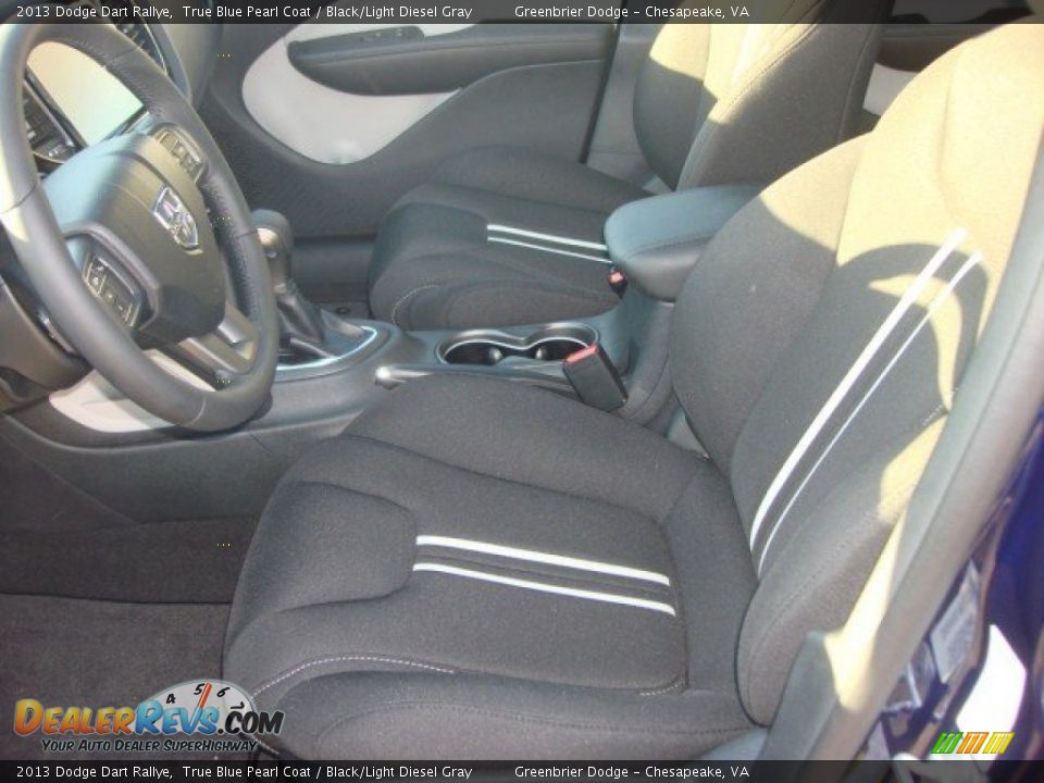 2013 Dodge Dart Rallye True Blue Pearl Coat / Black/Light Diesel Gray Photo #7