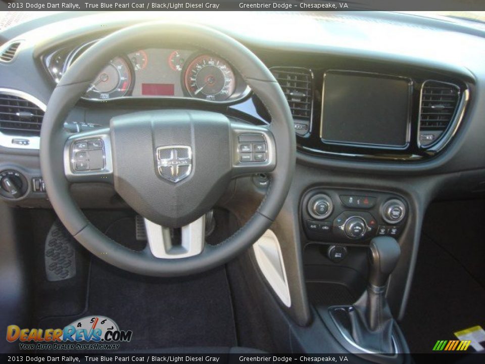 2013 Dodge Dart Rallye True Blue Pearl Coat / Black/Light Diesel Gray Photo #9