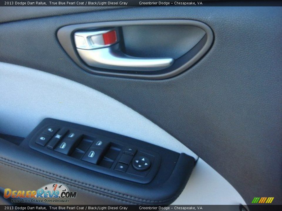 2013 Dodge Dart Rallye True Blue Pearl Coat / Black/Light Diesel Gray Photo #10