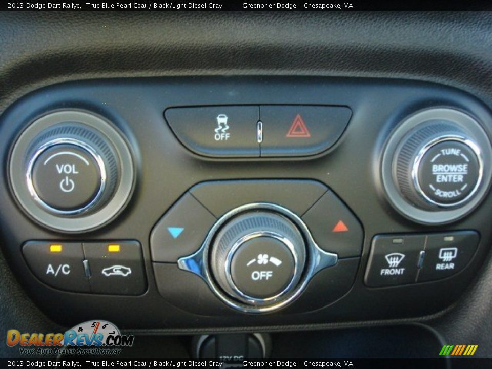 2013 Dodge Dart Rallye True Blue Pearl Coat / Black/Light Diesel Gray Photo #13