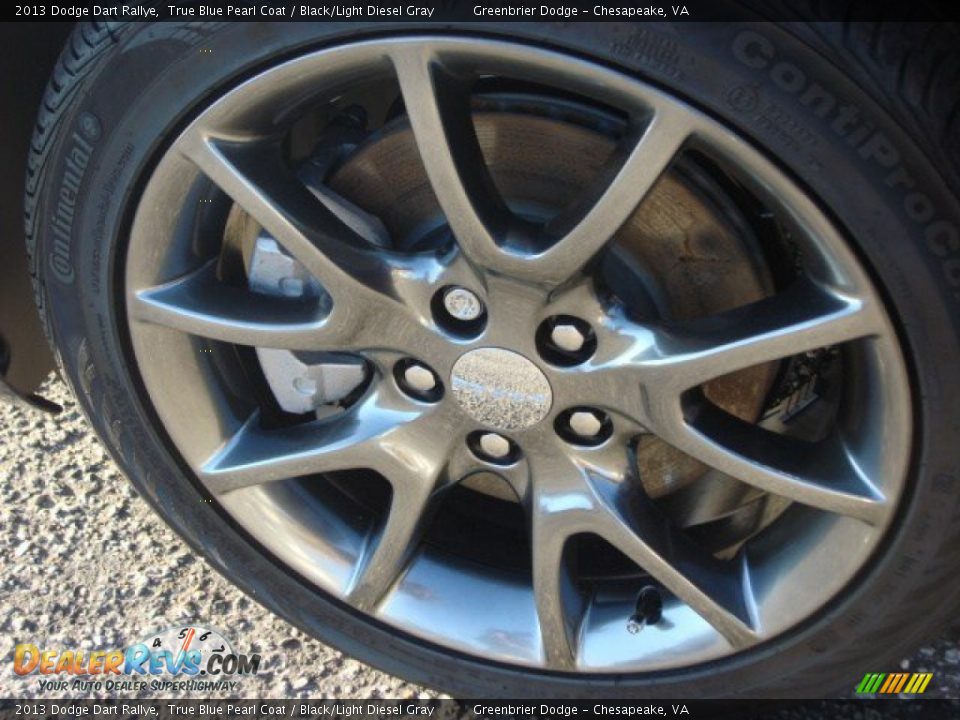 2013 Dodge Dart Rallye True Blue Pearl Coat / Black/Light Diesel Gray Photo #15