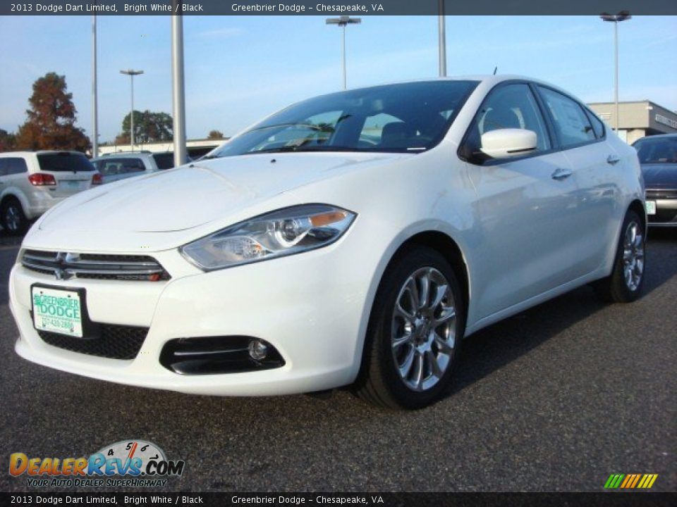 2013 Dodge Dart Limited Bright White / Black Photo #1