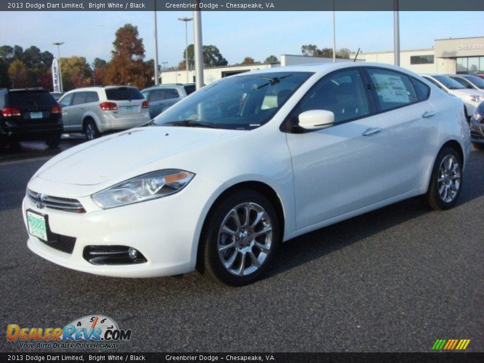 2013 Dodge Dart Limited Bright White / Black Photo #2