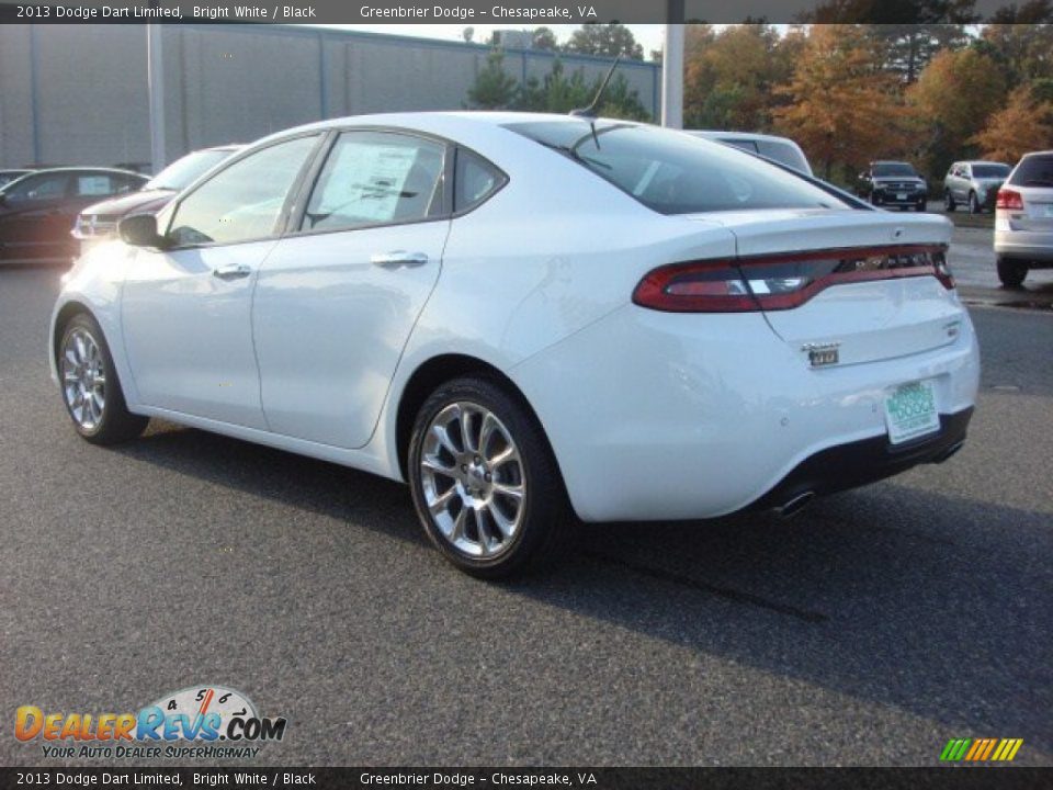 2013 Dodge Dart Limited Bright White / Black Photo #3
