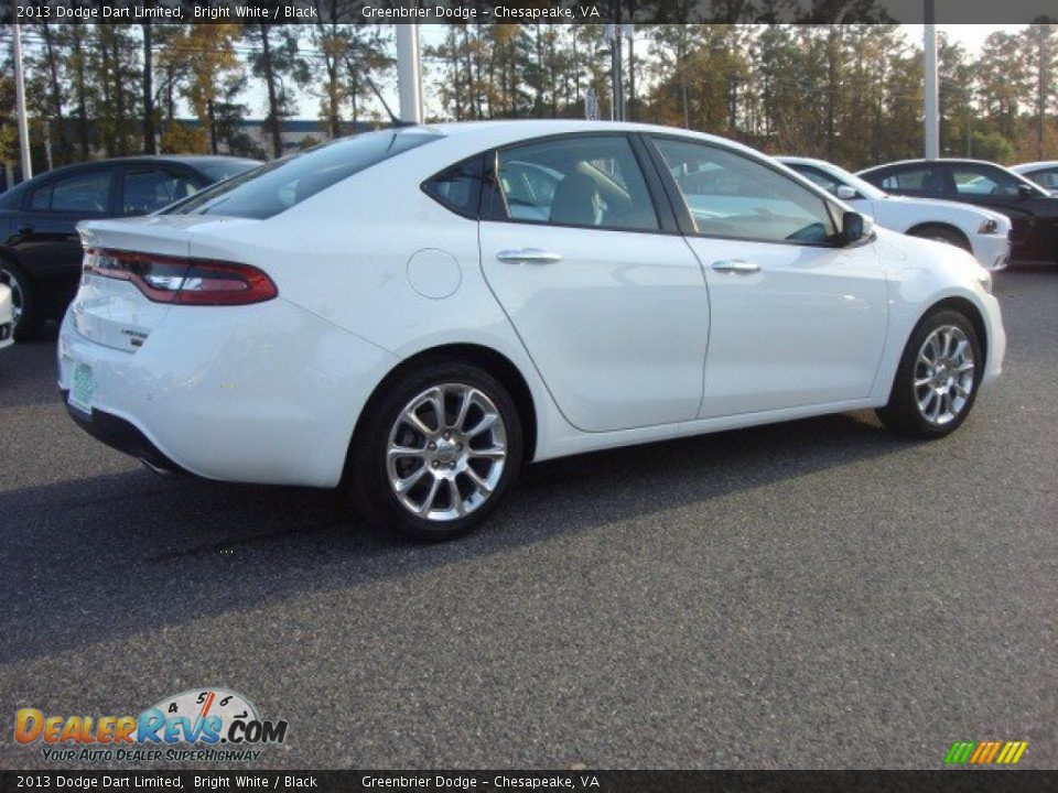 2013 Dodge Dart Limited Bright White / Black Photo #4