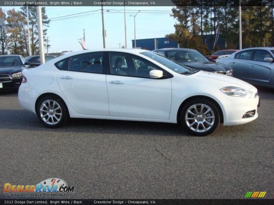 2013 Dodge Dart Limited Bright White / Black Photo #5