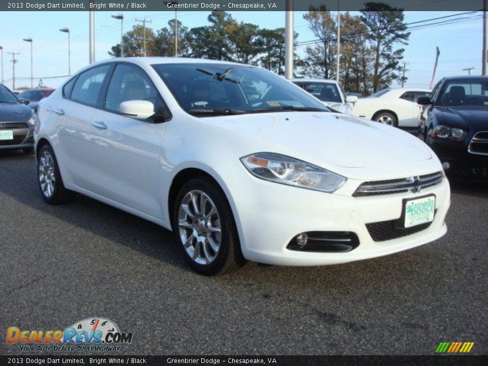 2013 Dodge Dart Limited Bright White / Black Photo #6