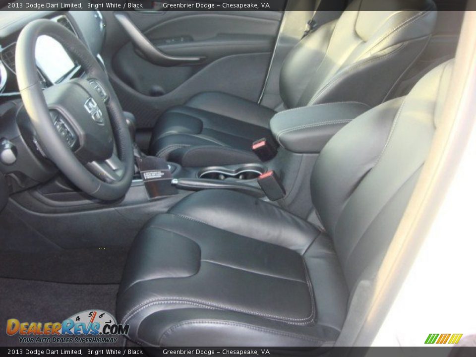 2013 Dodge Dart Limited Bright White / Black Photo #8