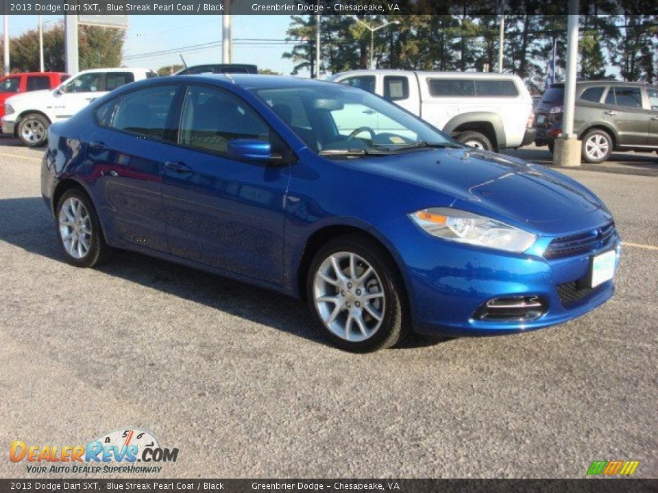 2013 Dodge Dart SXT Blue Streak Pearl Coat / Black Photo #5