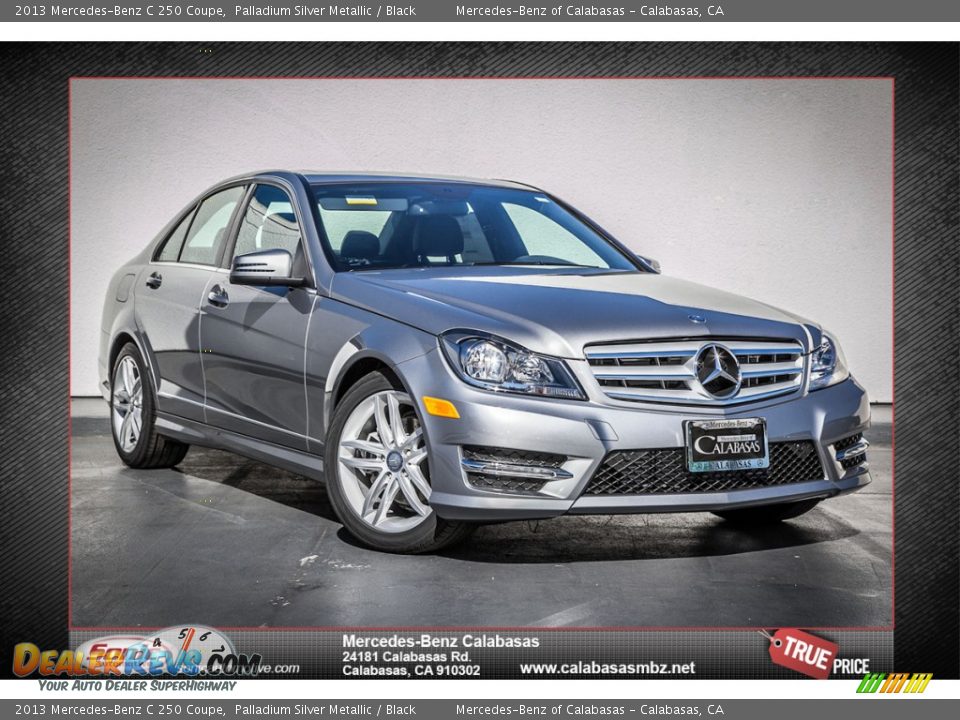 2013 Mercedes-Benz C 250 Coupe Palladium Silver Metallic / Black Photo #1