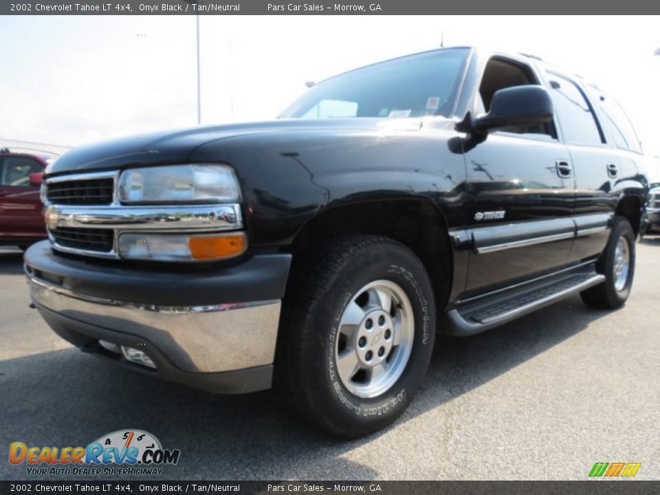 2002 Chevrolet Tahoe LT 4x4 Onyx Black / Tan/Neutral Photo #1