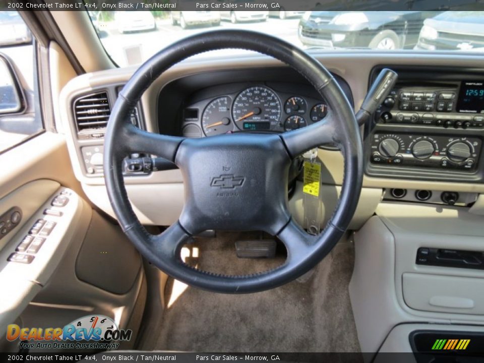 2002 Chevrolet Tahoe LT 4x4 Onyx Black / Tan/Neutral Photo #13