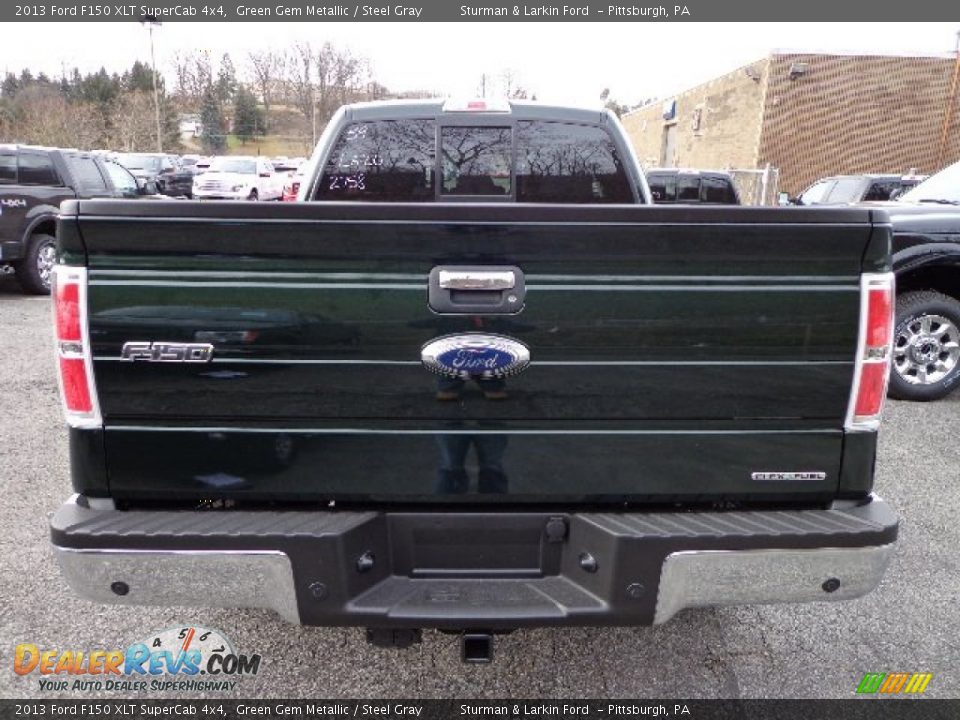 2013 Ford F150 XLT SuperCab 4x4 Green Gem Metallic / Steel Gray Photo #3
