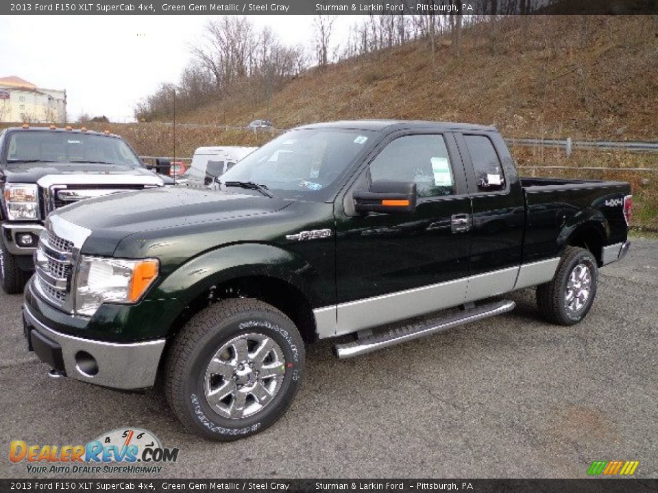 2013 Ford F150 XLT SuperCab 4x4 Green Gem Metallic / Steel Gray Photo #5