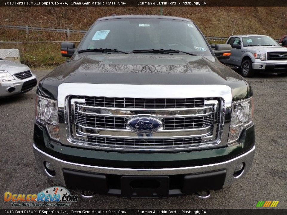 2013 Ford F150 XLT SuperCab 4x4 Green Gem Metallic / Steel Gray Photo #6