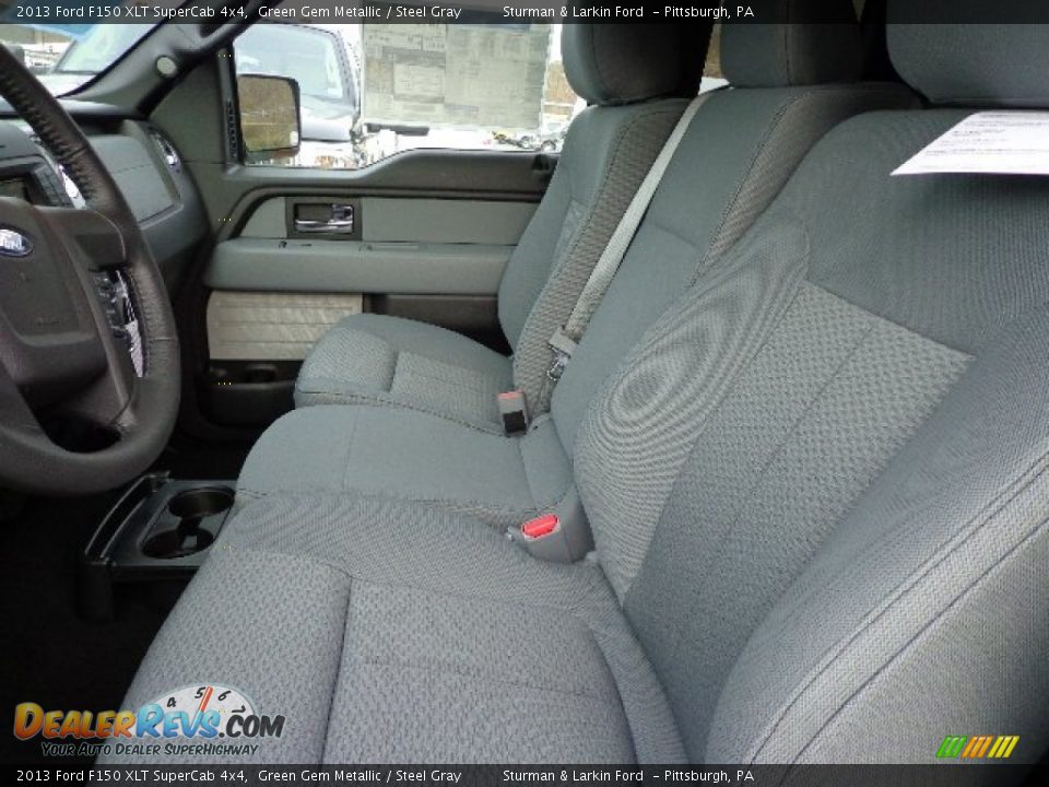 2013 Ford F150 XLT SuperCab 4x4 Green Gem Metallic / Steel Gray Photo #8
