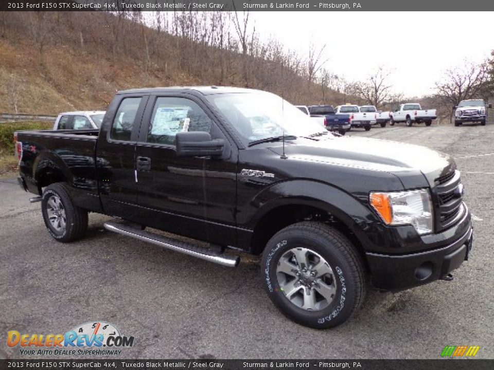 2013 Ford F150 STX SuperCab 4x4 Tuxedo Black Metallic / Steel Gray Photo #1