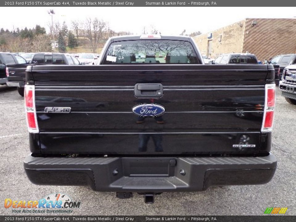 2013 Ford F150 STX SuperCab 4x4 Tuxedo Black Metallic / Steel Gray Photo #3