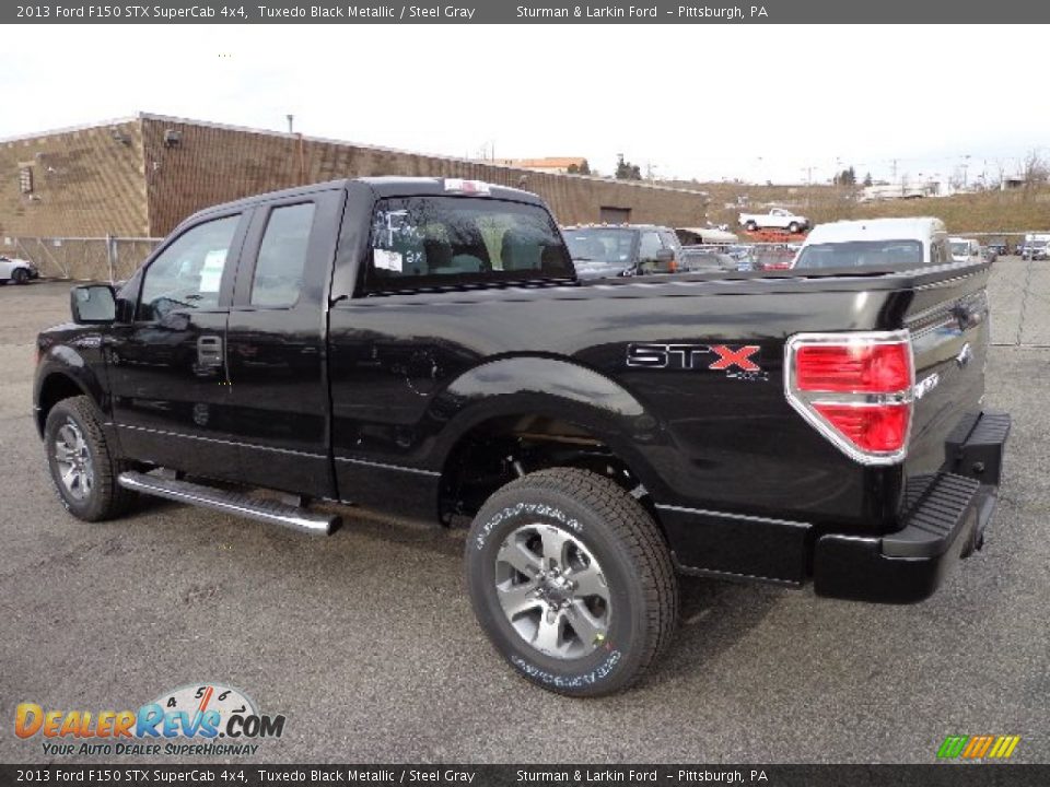 2013 Ford F150 STX SuperCab 4x4 Tuxedo Black Metallic / Steel Gray Photo #4