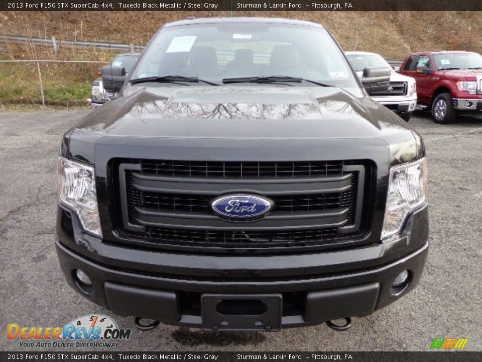 2013 Ford F150 STX SuperCab 4x4 Tuxedo Black Metallic / Steel Gray Photo #6