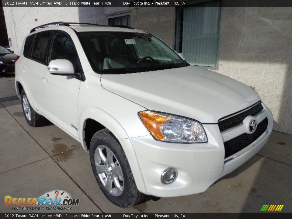 2012 Toyota RAV4 Limited 4WD Blizzard White Pearl / Ash Photo #7