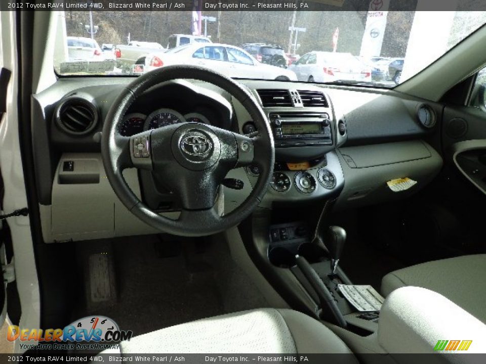 2012 Toyota RAV4 Limited 4WD Blizzard White Pearl / Ash Photo #15