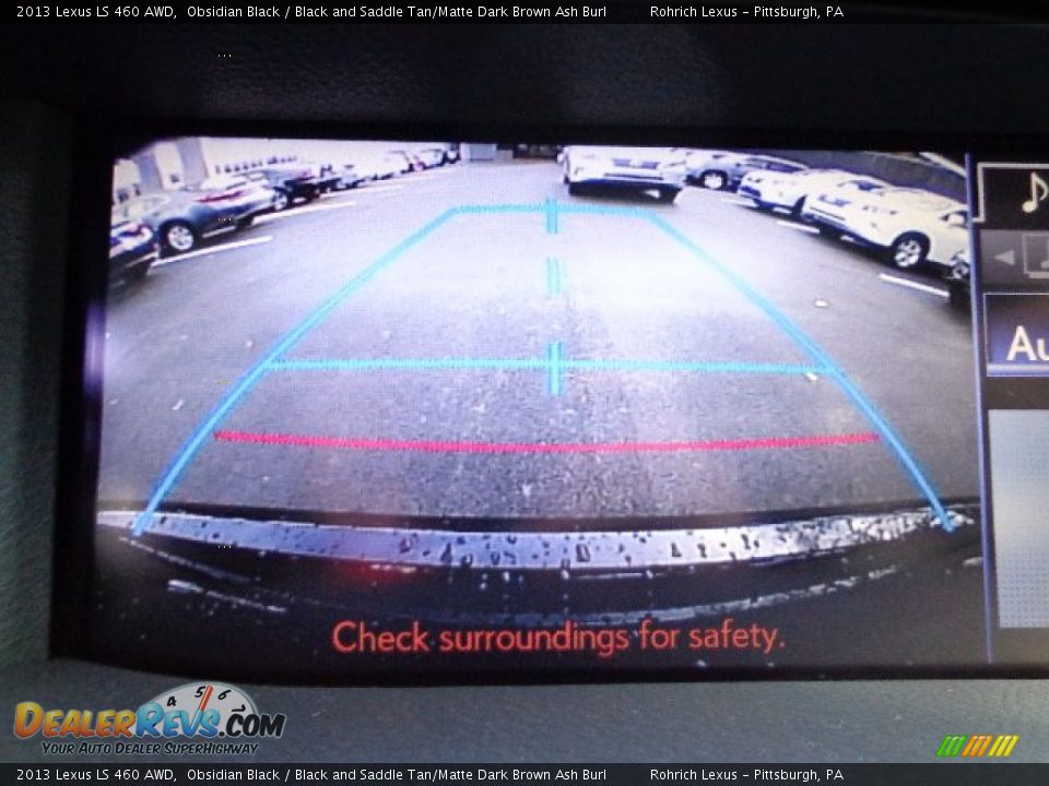 2013 Lexus LS 460 AWD Obsidian Black / Black and Saddle Tan/Matte Dark Brown Ash Burl Photo #18