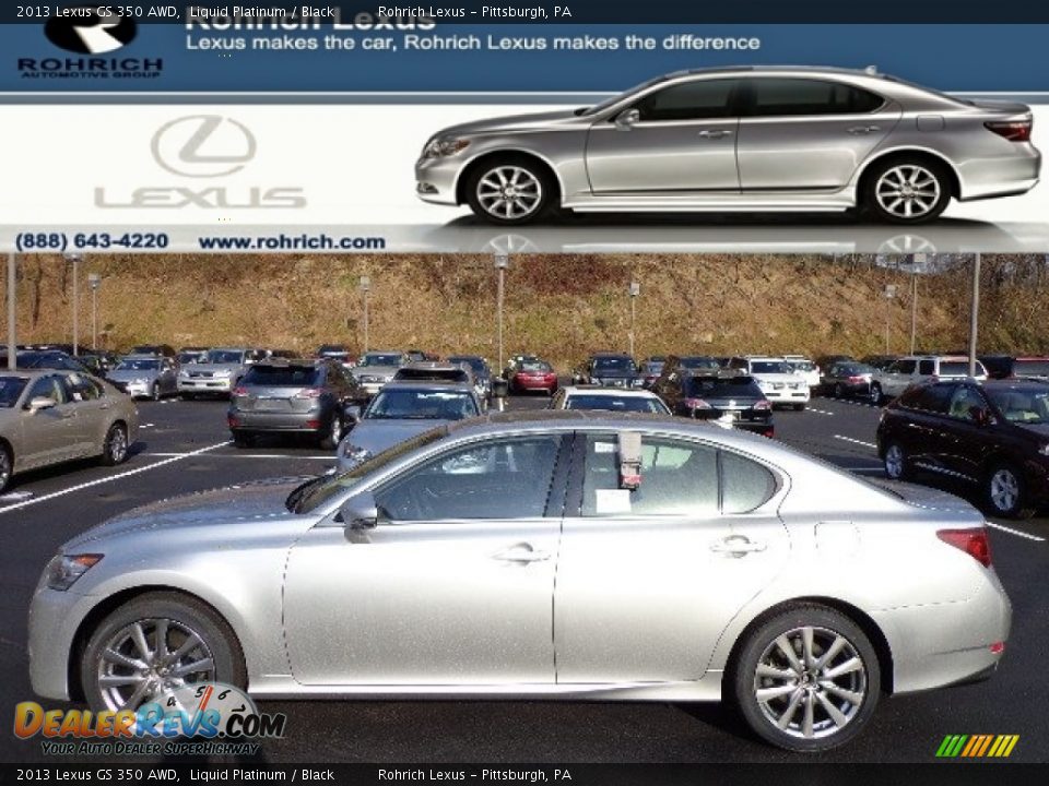 2013 Lexus GS 350 AWD Liquid Platinum / Black Photo #1