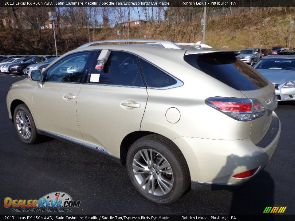 2013 Lexus RX 450h AWD Satin Cashmere Metallic / Saddle Tan/Espresso Birds Eye Maple Photo #2