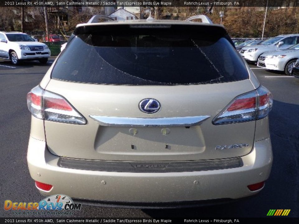 2013 Lexus RX 450h AWD Satin Cashmere Metallic / Saddle Tan/Espresso Birds Eye Maple Photo #3