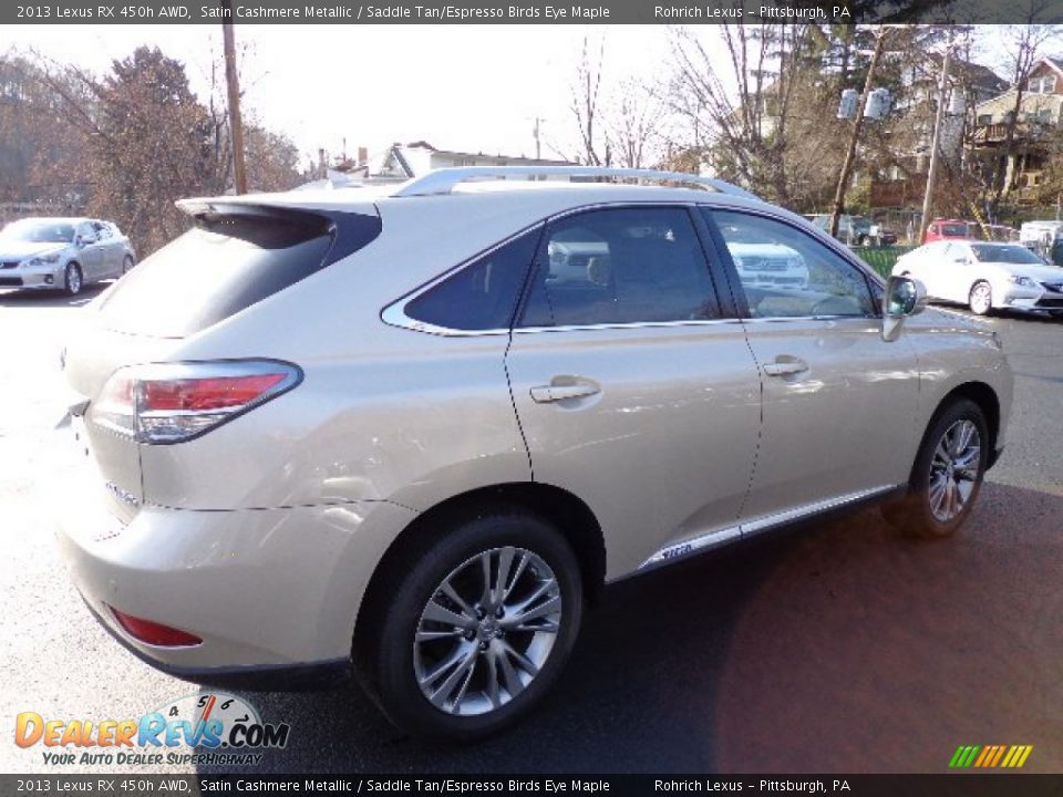 2013 Lexus RX 450h AWD Satin Cashmere Metallic / Saddle Tan/Espresso Birds Eye Maple Photo #4