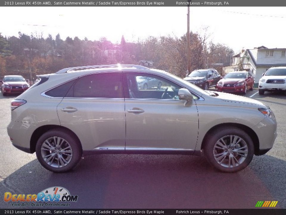 2013 Lexus RX 450h AWD Satin Cashmere Metallic / Saddle Tan/Espresso Birds Eye Maple Photo #5